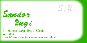 sandor ungi business card